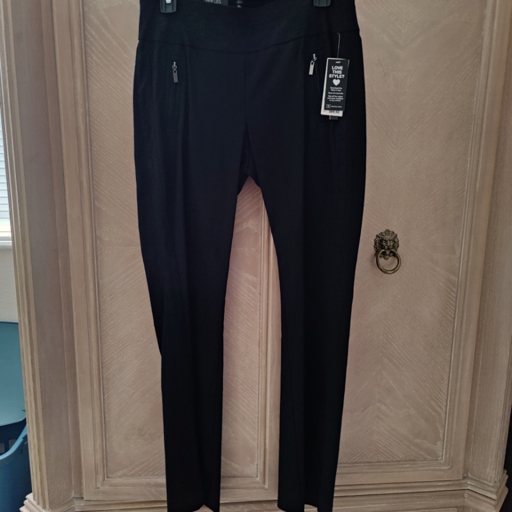 INC wide leg regular fit black dress pants
